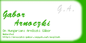 gabor arnoczki business card